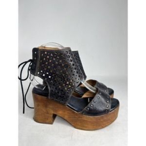 Bed Stu Platform Sandals Lace Up Ankle Wrap Women’s Size 10